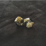 le  cocon〜botanical3  ボタニカルな刺繍のピアス...gold