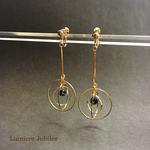 宇宙の軌道ロングゆらゆら…イヤリング/ピアス/ノンホールピアス