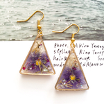 flower pieces orearrings(triangle)