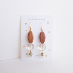 ゆらゆら蕾ピアス/イヤリング (wood) 