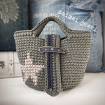 ロングFLAP付き♪星柄☆BIGトートバッグ《軽量Hoooked RibbonXL》