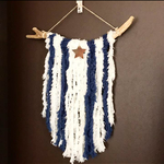 流木タペストリー タペストリー 西海岸 冬 レザー 皮 星 ハンドメイド