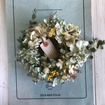 フレッシュなユーカリとミックス紫陽花のフレンチリース