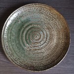 灰釉丸皿