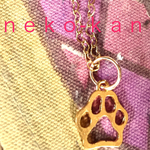 肉球ネックレス(ゴールド)