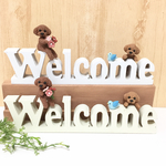 ★ 再販 トイプードルわんちゃんとWelcomeオブジェ インテリア雑貨 ★