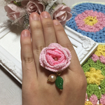 ★ Spring リング ring りんぐ ★ 2way  薔薇とパールの指輪&ネックレス