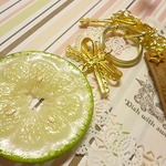 *夏季限定*スライスライムと鍵のバッグチャーム*リボン*20cm*