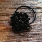 革花のヘアゴム  MSPサイズ  こげ茶