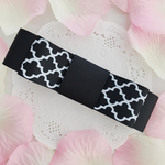 【再販】大人可愛い♡リボンバレッタ**モロッカン柄(ブラック)