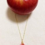 ＊りんごあめドロップのネックレス＊