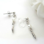 *1222*Pearl×Icicle earring/pierce　（シルバー）