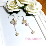 【淡水パールピアス】14kgf　イヤリング　ハンドメイド