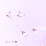 感謝SALE♡✴︎aurora drop✴︎swarovski✴︎揺れるノンホールピアス《受注制作》