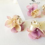 お花のビジューパールピアス・イヤリング