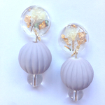 まんまるドライフラワーピアス