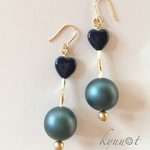 大人可愛い♡ヴィンテージ ハート スティック✴︎ゆらゆら ピアス