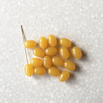 ヴィンテージ アクリルたまごビーズ イエロー 14mm 6こ