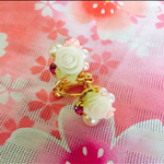 [訳あり]♡ローズイヤリング B級品