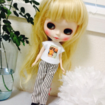 プリントストライプパンツコーデ 22㎝ドール服