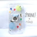 ねこと風船 iPhoneケース スマホケース
