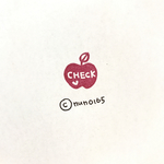 【送料無料】消しゴムはんこ CHECKりんご(#71-06)