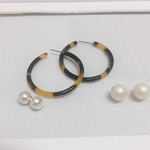 SALE❗️【再再再再再販】べっこうリング ピアス コットンパールキャッチ
