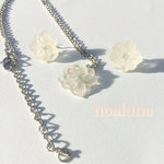 牡丹雪ネックレス、ノンホールピアス