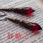 再販×43  夜の魔術部　ダークレッド　シャンデリア　ピアス　