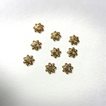 銅製  座金　ビーズキャップ　約5mm　ゴールド　約50個