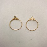 【10個】約20mmカン付きフープチャームゴールド