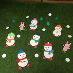壁面 雪だるま