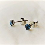 ディープナイトブルーのプチピアス