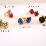 (D.マゼンタ) 一粒ビジューのイヤリング