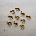 ヴィンテージ 1940s カメレオンのチャーム 15x10mm (2個)