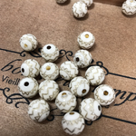 10pcs ゴールド模様入り ビーズ セラミックカラー　10ｍｍ