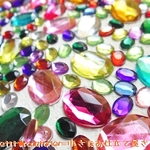 楕円型アクリルストーン8・10・18mm　MIX１００個セット