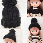  ブラック）メルちゃん ニット帽 