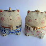 豊大窯　猫のお雛様＊特大