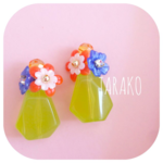 ヴィンテージフラワーのピアス
