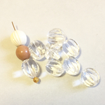 ヴィンテージ アクリルなつめビーズ クリア 17mm 4こ