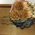 卒入学に！コットンパールとお花のコサージュ☆☆☆