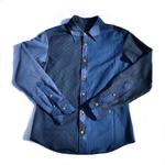 Aizome Crazy Panel Shirts 002 w/Wood Buttons