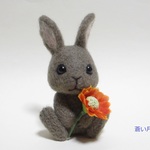 うさぎちゃんと花