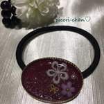 レジン☆お花×リボンの可愛いヘアゴム