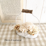 ホワイトブリキトレーのnaturalアレンジ＊