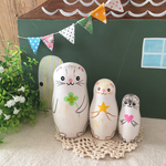 M様オーダー品＊フェレットマトリョーシカ＊仲良し３びき
