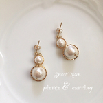雪だるま  ピアス/イヤリング