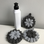 フラワーアクリルたわし