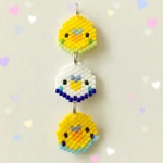 [再販]🍡3連ビーズストラップ(セキセイインコ)